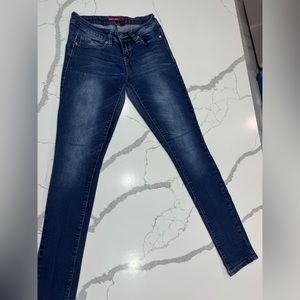 Blue skinny jeans